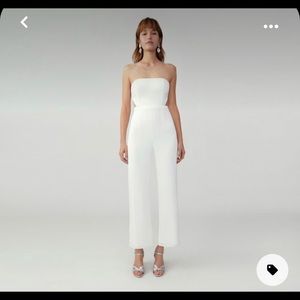 Fame & Partners Curved Neckline Strapless Jumpsuit, size 2